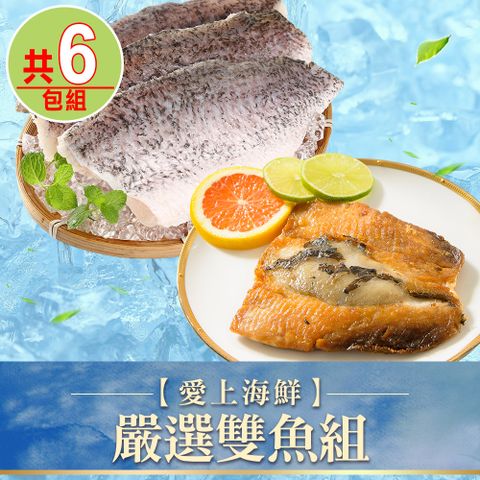 愛上海鮮 嚴選雙魚6包組(鱸魚清肉排X3+虱目魚肚X3)