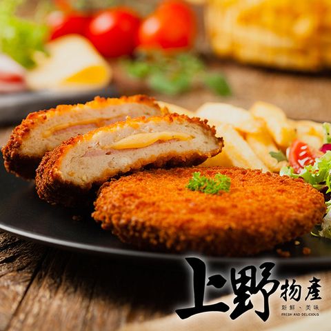 【上野物產】酥炸藍帶爆漿起司雞排 (80g±10%/片) x20 雞腿排 雞肉