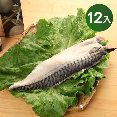 【海揚鮮物】北大西洋挪威薄鹽鯖魚(140g/片) 12片組