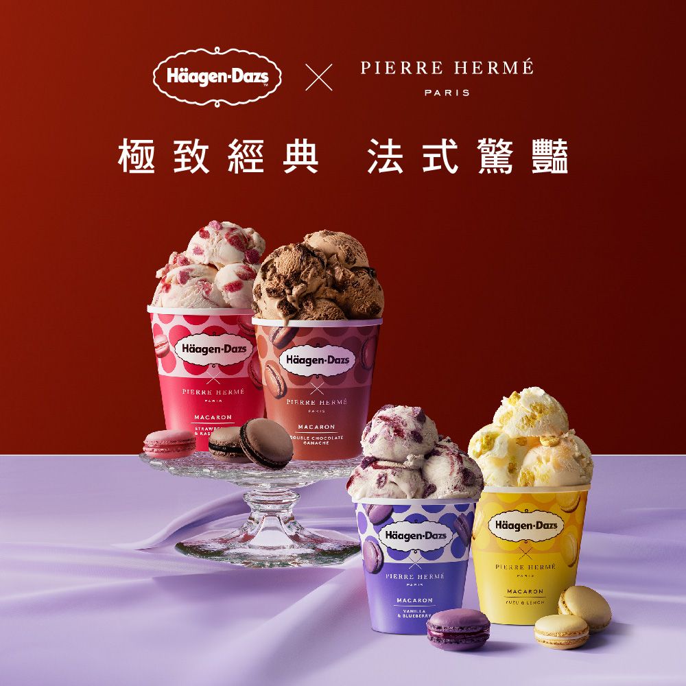 Haagen-Dazs 哈根達斯 馬卡龍品脫4入組(官方旗艦直送)