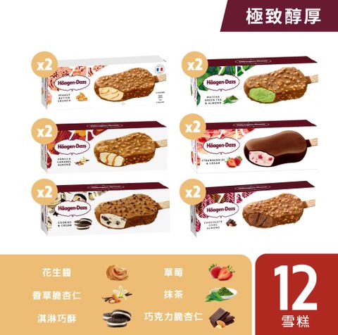 Haagen-Dazs 哈根達斯 極致醇厚雪糕12入組 80ml(官方旗艦直送)