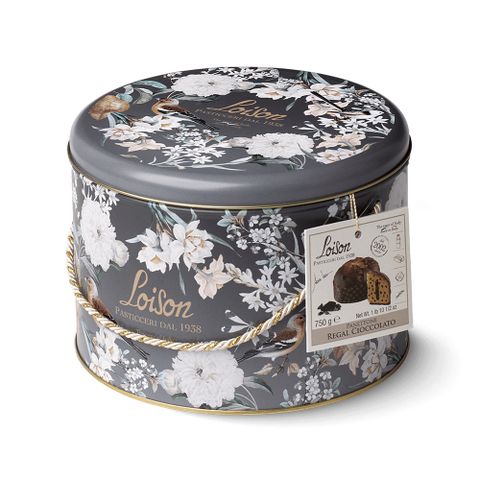 【Loison】義大利 富豪巧​​克力潘娜多妮聖誕蛋糕 750g (懷舊聖誕鐵桶系列)