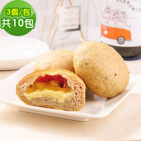 i3微澱粉 -低糖好纖手工麵包-乳酪小餐包30顆(271控糖配方 麵包 高蛋白)