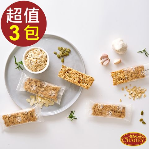 超比食品 輕纖系列燕麥棒-義式香蒜6支 X3盒