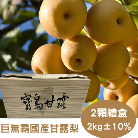 RealShop 真食材本舖 巨無霸國產甘露梨 32A 約2kg10%(2顆裝專屬禮盒)