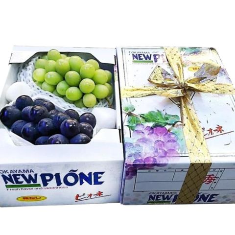 【真食材本舖・RealShop】日本 麝香葡萄 貓眼葡萄 水果禮盒 (各1入/約1.2kg)