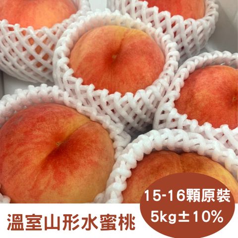 RealShop 真食材本舖 日本山形縣溫室水蜜桃 特秀等級 5kg原裝 15-16顆