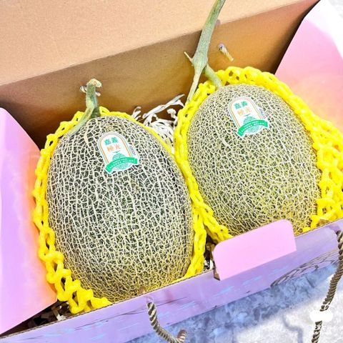 舒果 台灣極光哈密瓜2入禮盒(2入/盒/2.4kg)