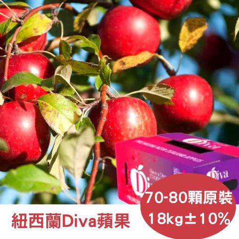 RealShop 真食材本舖 紐西蘭Diva蘋果 約18kg10%/70-80顆 原箱出貨