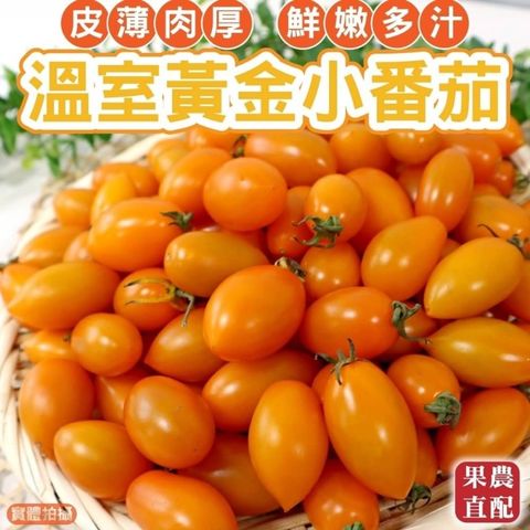 【WANG 蔬果】溫室黃金小番茄(8盒_600g/盒)