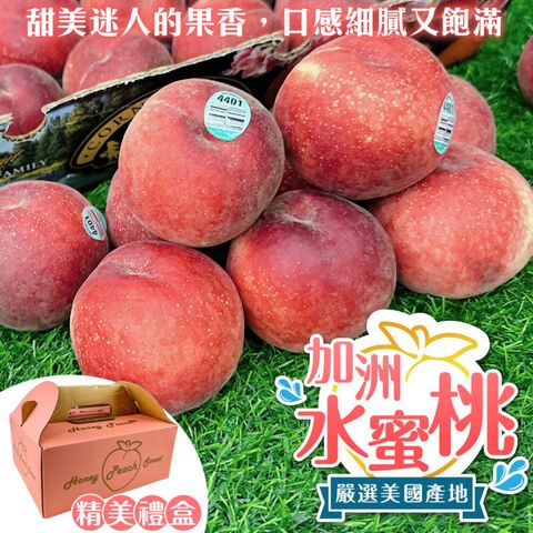 【WANG 蔬果】空運美國加州水蜜桃x2盒(8入禮盒_200g/顆)
