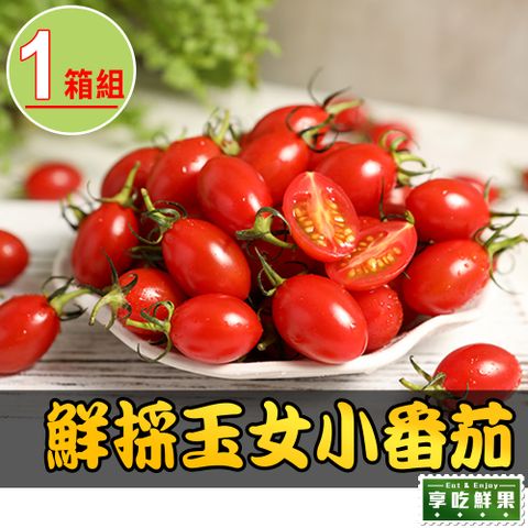 【享吃鮮果】鮮採薄皮玉女小番茄1箱(600g±1.5%/盒，2盒/箱)
