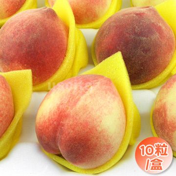 拉拉山嚴選【果之家】台灣高山香甜水蜜桃甜蜜桃禮盒(10顆裝)