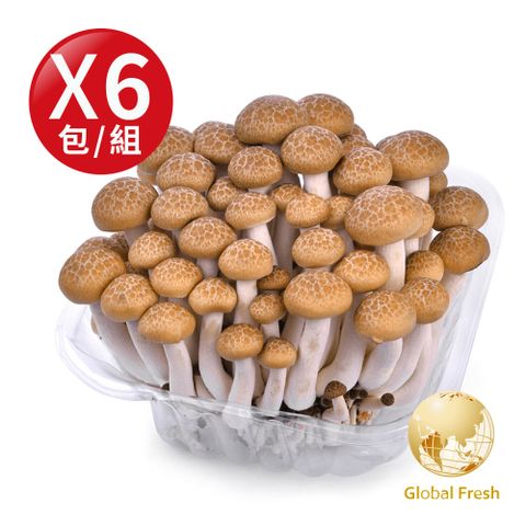 盛花園蔬果 盛花園蔬果 南投國姓鄉鴻喜菇120g x6包(溫控栽培_具蟹香風味)