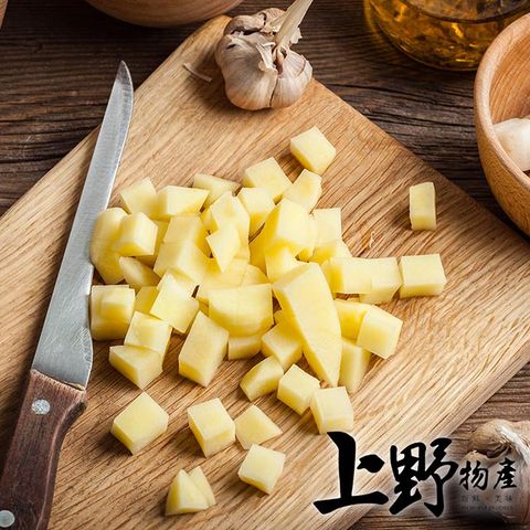 【上野物產】台灣產 急凍生鮮馬鈴薯丁 (1000g土10%/包) x4包 素食 低卡
