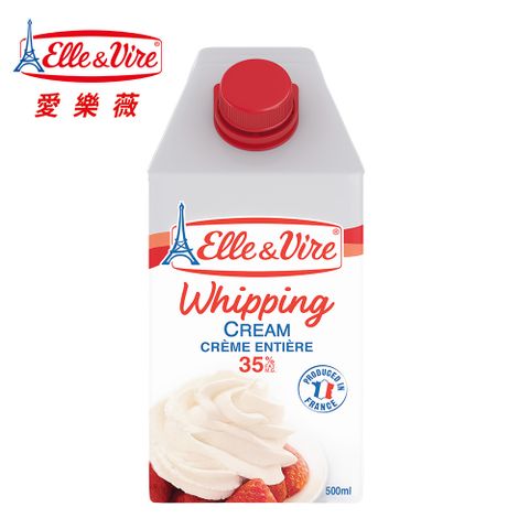 Elle&Vire 愛樂薇 法國 打發鮮奶油500ml-冷藏配送 效期2024.12.13 (烘焙鮮奶油 蛋糕鮮奶油 液態鮮奶油)