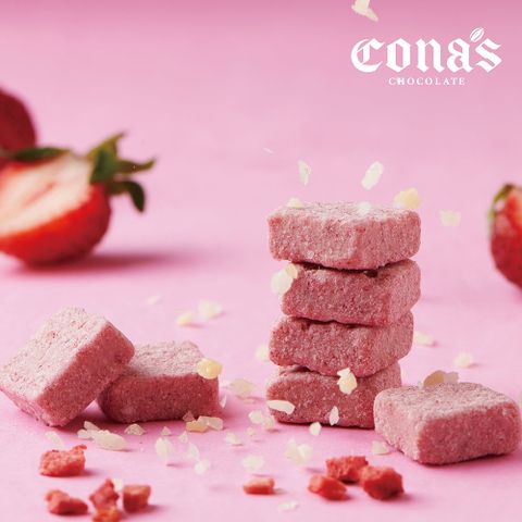 Cona's 妮娜巧克力 【Conas】草莓跳跳糖松露巧克力(8入/盒)