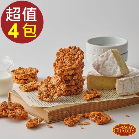 超比食品 纖女系燕麥脆片-香濃起司100g X4包