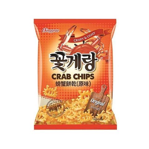 【南紡購物中心】 韓味不二-Binggrae- 螃蟹餅乾(原味)70G*16包/箱