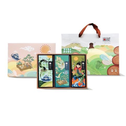 【新年客製茶葉禮盒】無藏嚴選 一 綜合3入減糖茶食澎派禮盒