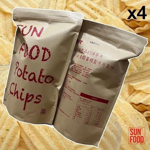 爆紅款-SUNFOOD 厚切洋芋片烤雞口味150g/4包組
