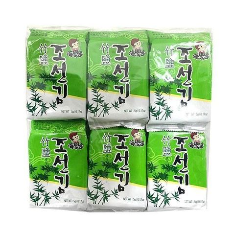 【南紡購物中心】 韓味不二-海樂多- 竹鹽海苔(便當用) 5g*12入*3袋