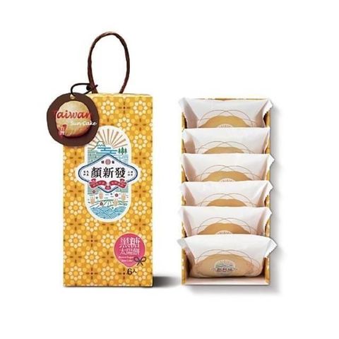 【南紡購物中心】 台中百年餅舖【顏新發】黑糖太陽餅6入*2盒