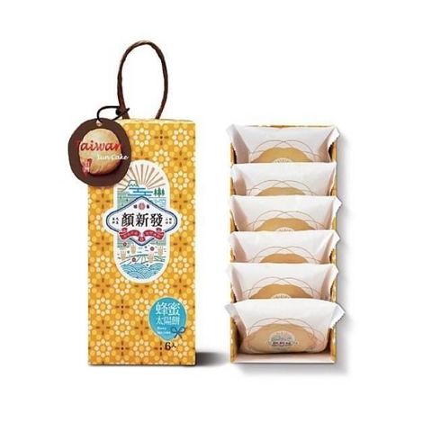 【南紡購物中心】 台中百年餅舖【顏新發】蜂蜜太陽餅6入*2盒