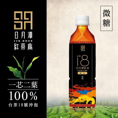 【南紡購物中心】 日月潭-台茶18號紅玉紅茶(微糖)490mlX24罐/箱