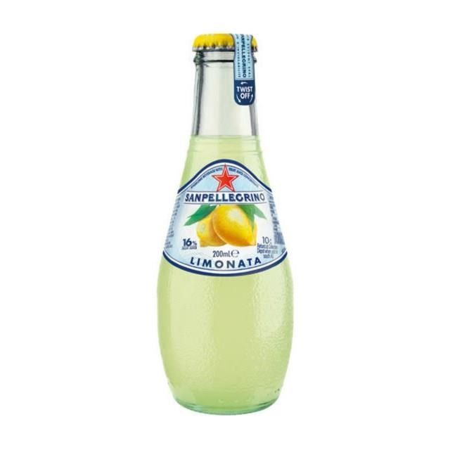 S.Pellegrino 聖沛黎洛 【南紡購物中心】  氣泡礦泉水(檸檬風味) 200mlx24入