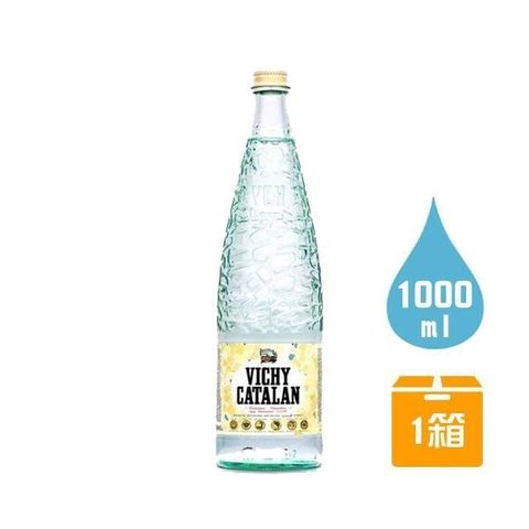 【南紡購物中心】 Vichy Catalan維奇嘉泰蘭 天然氣泡礦泉水x12瓶(1000ml/瓶)