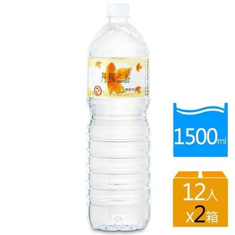 【DRINK WATER丹楓之水】麥飯石礦泉水1500ml(12瓶/箱) x2箱特惠組