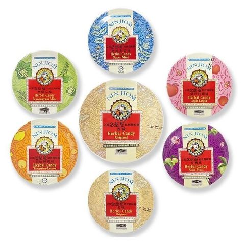 京都念慈菴 枇杷潤喉糖(原味/薄荷/烏梅/金桔/蘋果桂圓/檸檬草)60g*5罐組