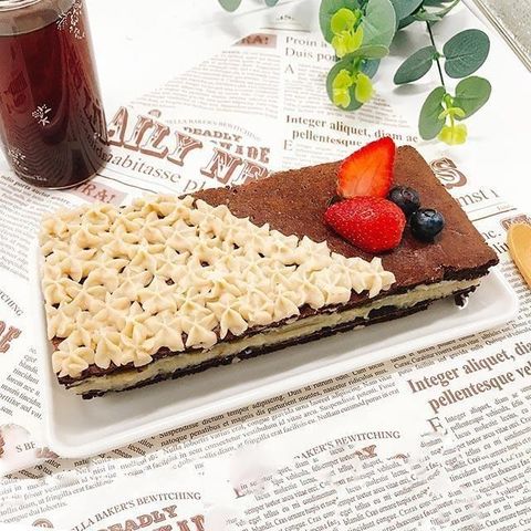 【南紡購物中心】 i3微澱粉-生日造型蛋糕-限糖長條巧克力水果蛋糕-6吋1顆(限卡 低澱粉 手作蛋糕)