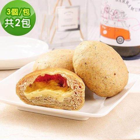 i3微澱粉 【南紡購物中心】 -低糖好纖手工麵包-乳酪小餐包6顆(271控糖配方 麵包 高蛋白) 