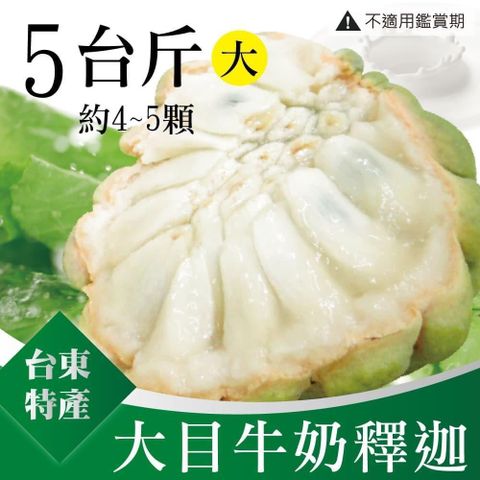 【南紡購物中心】 台東特產特級-大目牛奶釋迦5斤x2盒(大4~5粒/盒)