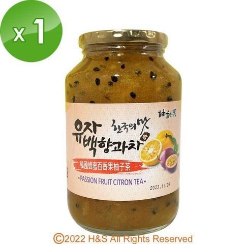 【南紡購物中心】 《柚和美》韓國蜂蜜百香果柚子茶沖泡果醬(1kg/罐)
