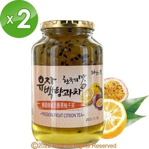 【南紡購物中心】 《柚和美》韓國蜂蜜百香果柚子茶沖泡果醬(1kg/罐)2入