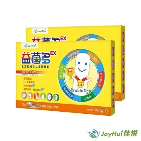 JoyHui 健康進行式 【JoyHui佳悅】益菌多BC198芽孢乳酸菌二盒 (乳鐵蛋白+複合益生菌) 共60包