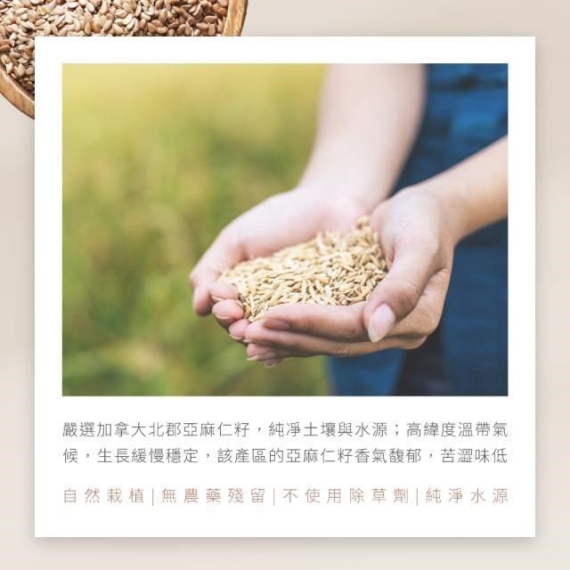  【南紡購物中心】 人良油坊 第一道冷壓初榨亞麻仁油 250mlx6入組(素食者魚油)