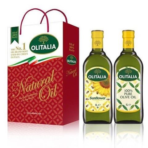 Olitalia奧利塔-綜合禮盒組 (純橄+葵花共2罐/組) 2組