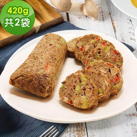 樂活e棧 【南紡購物中心】 -田間蔬菜排420g/袋共2袋(元宵 清明 端午 中元 中秋 重陽 冬至)