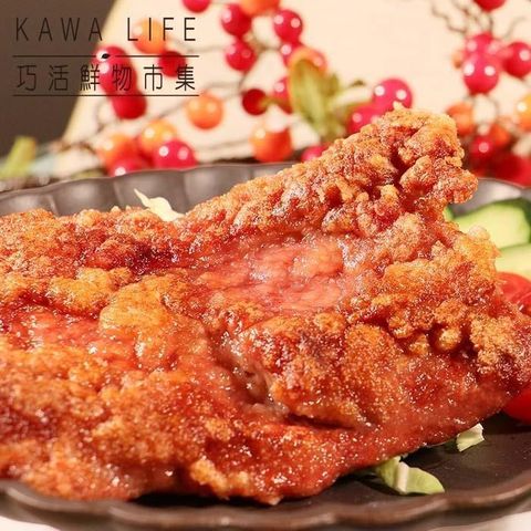 KAWA 巧活 【南紡購物中心】 能量豬無骨紅糟肉排3包(500g/包)