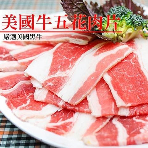【南紡購物中心】 饗讚-美國雪花牛五花牛肉片5包組(150g/包)