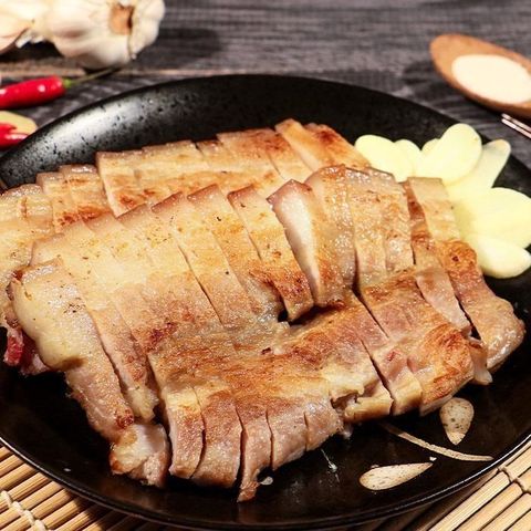 【KAWA巧活】厚切帶皮五花肉-台式香蒜4包(300g)