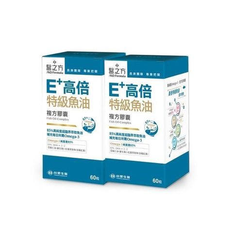 Dr's Formula 台塑生醫 【南紡購物中心】 E+高倍特級魚油複方膠囊(60粒/瓶) 2瓶/組