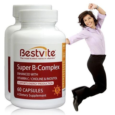 【美國BestVite】必賜力超級維他命B群膠囊2瓶組(60顆/瓶)
