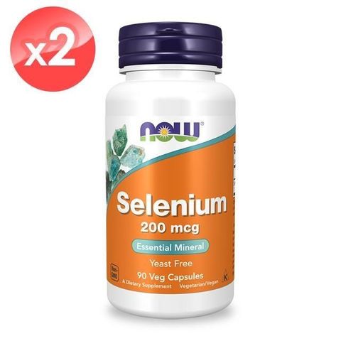 【NOW】硒200膠囊2瓶組(90顆/瓶)