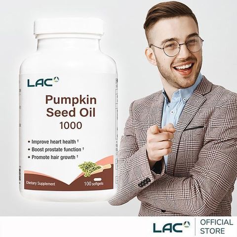 LAC 利維喜 南瓜籽油膠囊食品100顆(1000mg/南瓜籽/南瓜子/男性保健)