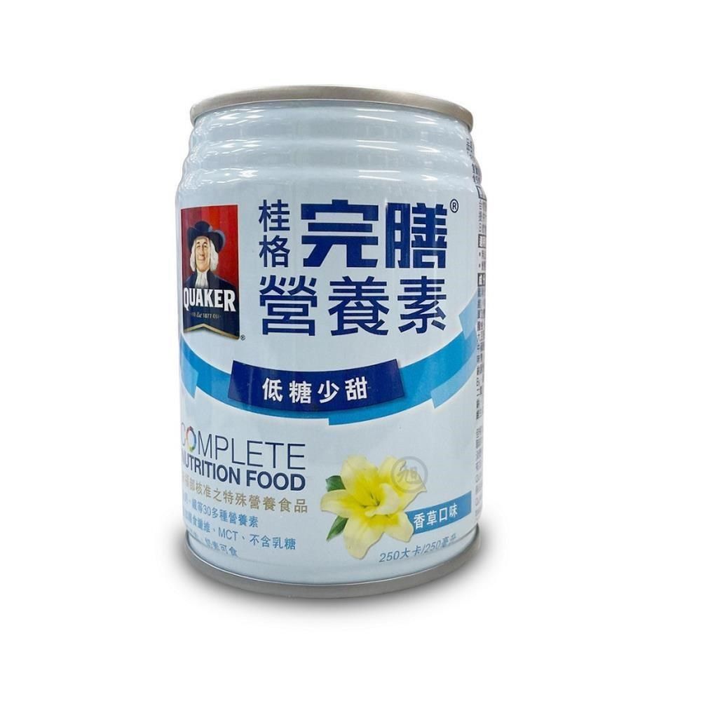 Quaker 桂格 【南紡購物中心】 完膳營養素 香草低糖少甜 250ml*24瓶/箱